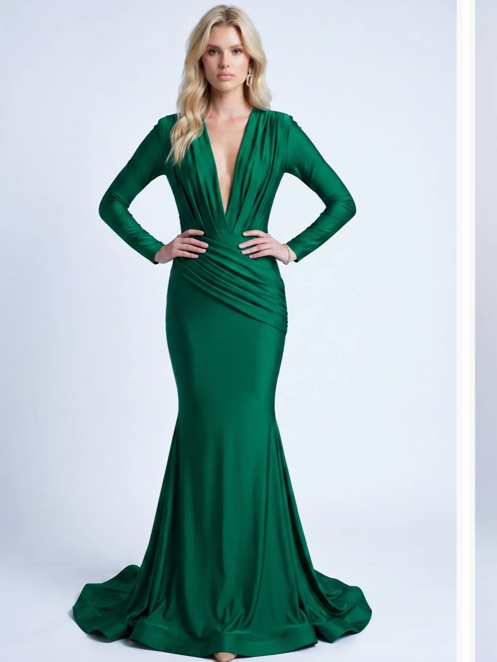 JESSICA ANGEL EMERALD GREEN GOWN
